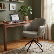 Lex Upholstered Trestle Armchairs (Set of 2)